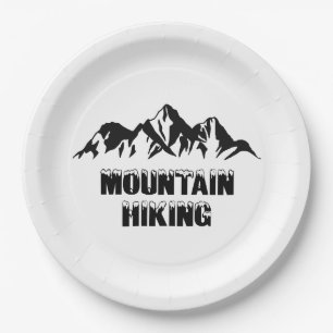 Mountain hiking paper plates