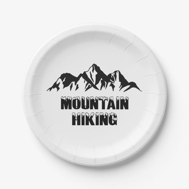 Mountain hiking paper plates (Front)