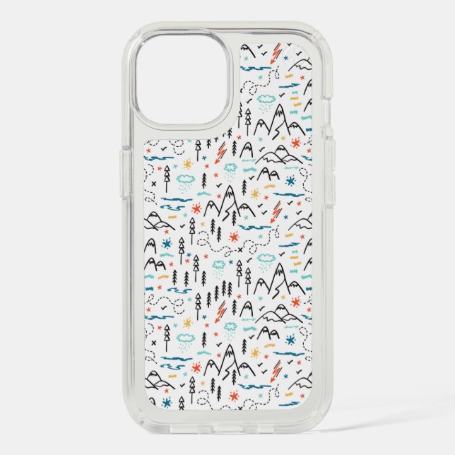 Mountain Hiking Pattern Speck iPhone Case (Front)
