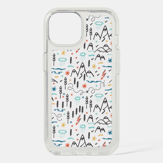 Mountain Hiking Pattern Speck iPhone Case (Front)