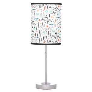 Mountain Hiking Pattern Table Lamp