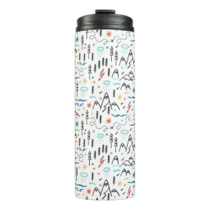 Mountain Hiking Pattern Thermal Tumbler