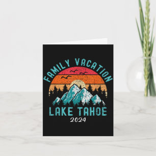 Mountain hiking skiing family vacation 2024 lake card