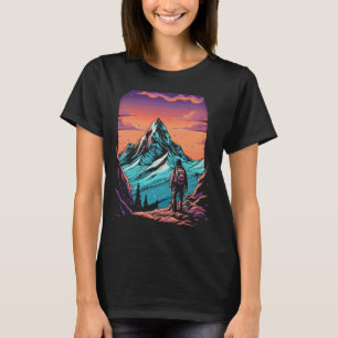 Mountain Hiking Sunset T-Shirt