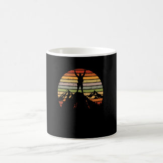 Mountain Hiking Travel Retro Hiker Mountaineer Tra Coffee Mug