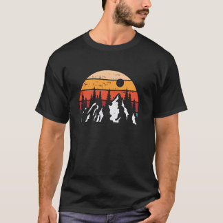 Mountain Hiking Travel Retro Hiker Traveler Mounta T-Shirt