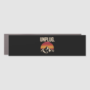 Mountain Hiking Unplug Car Magnet