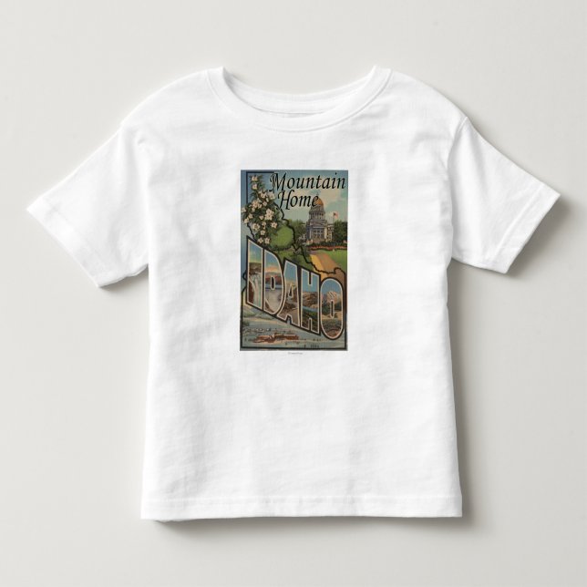 Mountain Home, Idaho - Large Letter Scenes Toddler T-shirt (Front)
