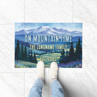 Mountain Home Log Cabin Welcome Mat