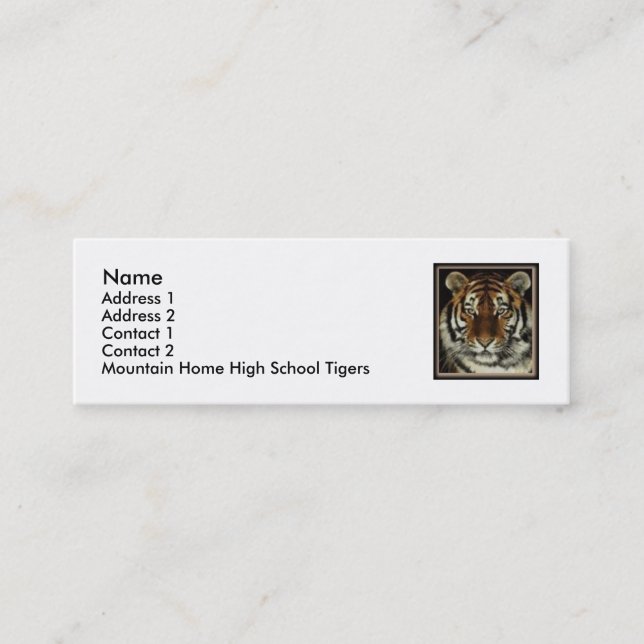 Mountain Home Tigers Contact Card (Front)