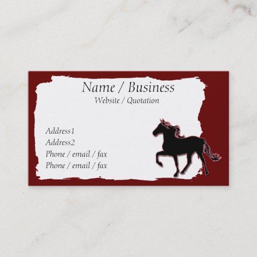 Mountain Horse Banner Profile Business Card