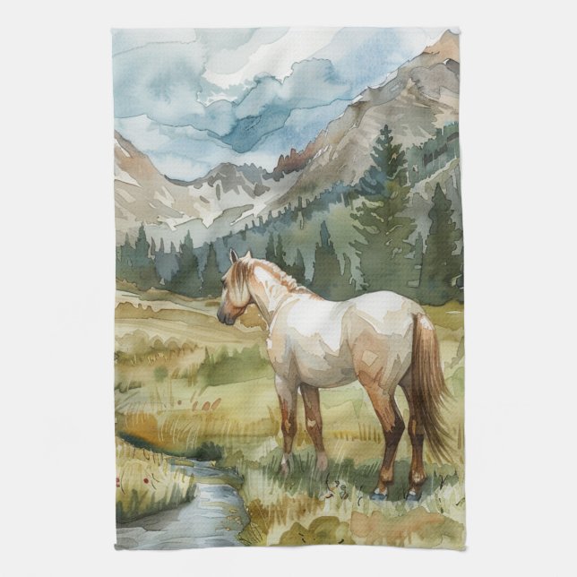 Mountain Horse Kitchen Towel (Vertical)