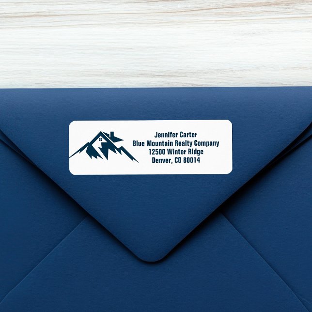 Mountain House Real Estate Company Return Address Label (Creator Uploaded)