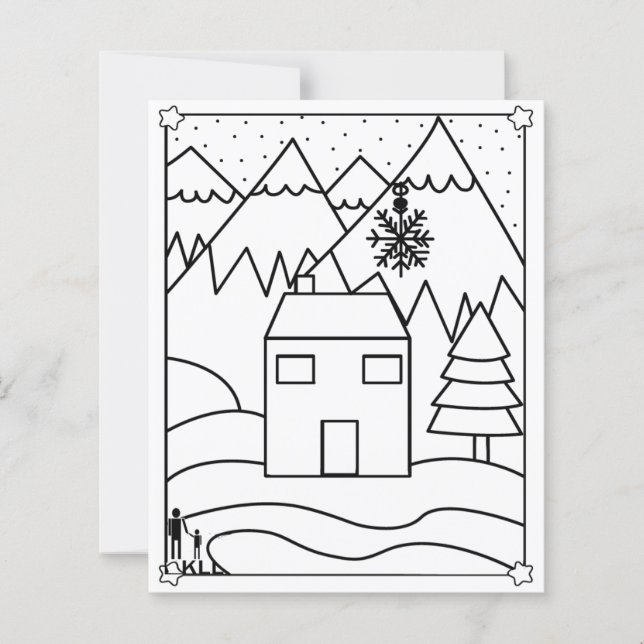Mountain houses coloring pages (Front)