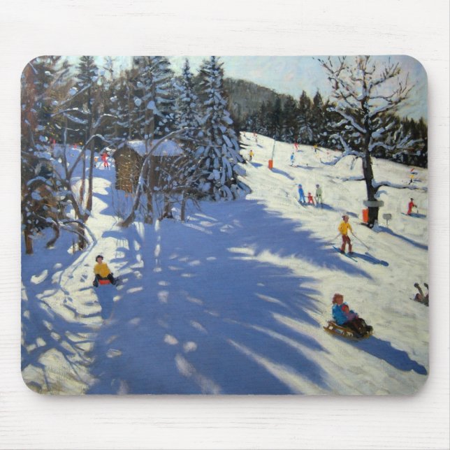 Mountain hut Morzine Mouse Pad (Front)