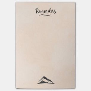 Mountain Illustration in Black - Reminders Post-it Notes