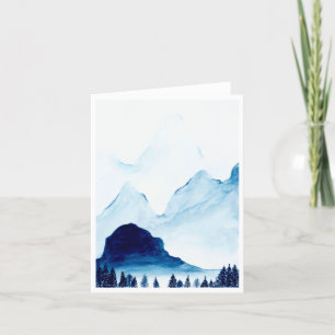 Mountain Indigo Blank Note Card
