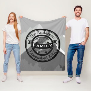 Mountain Inspirational Quote Family Rules Fleece Blanket