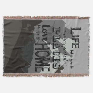 Mountain Inspirationl Quote Life Take You Throw Blanket