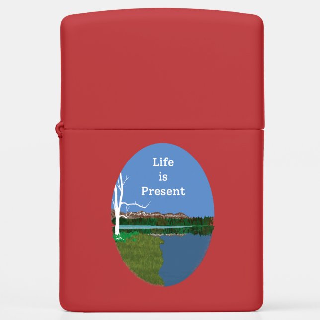 Mountain is calling zippo lighter (Front)