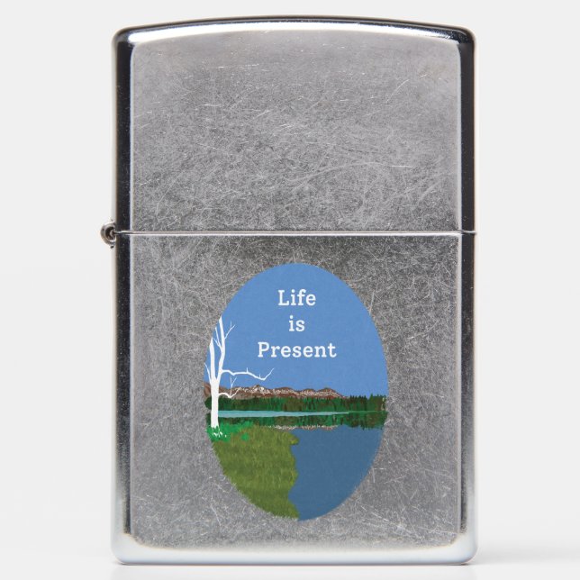 Mountain is calling zippo lighter (Front)