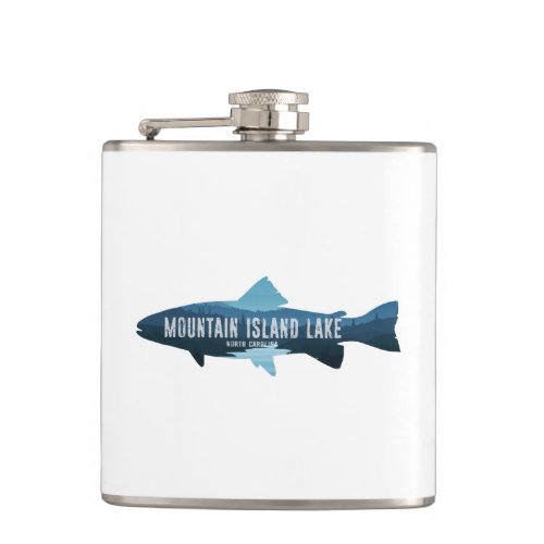 Mountain Island Lake North Carolina Fish Flask