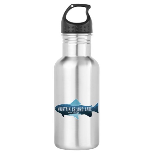 Mountain Island Lake North Carolina Fish Stainless Steel Water Bottle