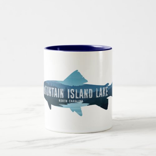 Mountain Island Lake North Carolina Fish Two_Tone Coffee Mug