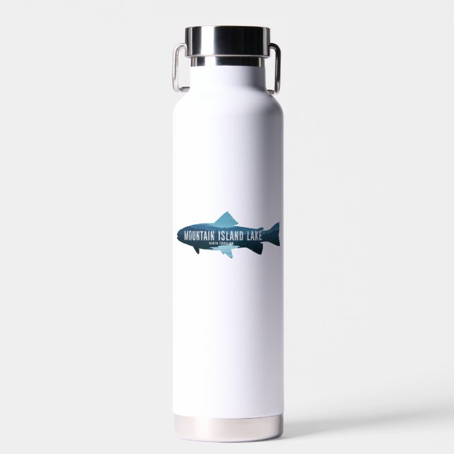 Mountain Island Lake North Carolina Fish Water Bottle (Front)