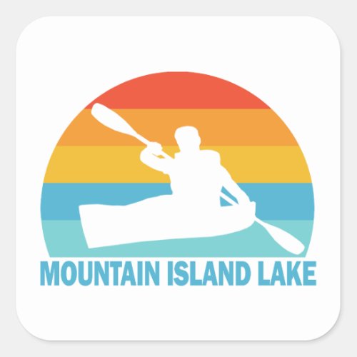 Mountain Island Lake North Carolina Kayak Square Sticker