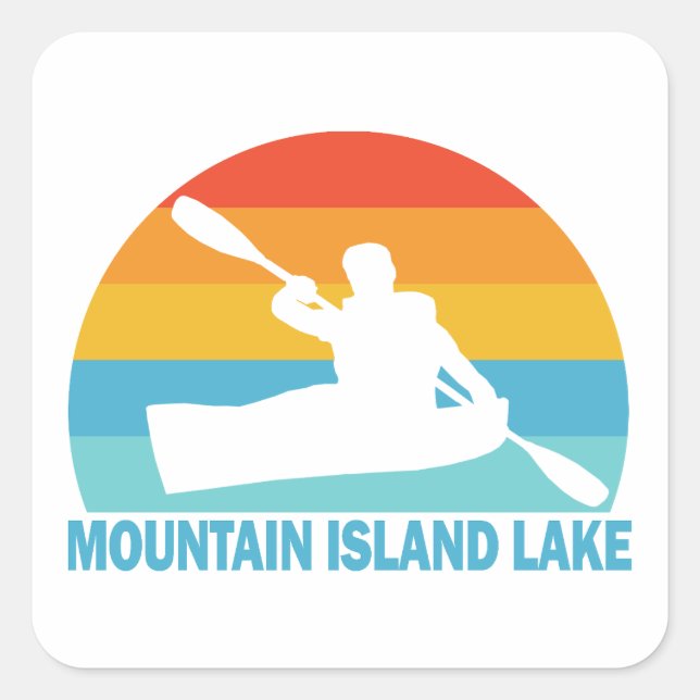 Mountain Island Lake North Carolina Kayak Square Sticker (Front)