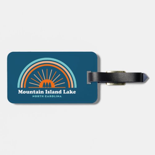 Mountain Island Lake North Carolina Rainbow Luggage Tag