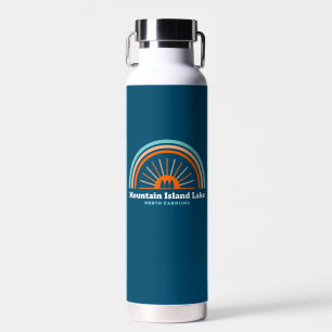 Mountain Island Lake North Carolina Rainbow Water Bottle