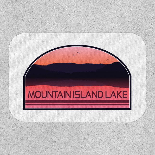 Mountain Island Lake North Carolina Red Sunrise Patch (Front)