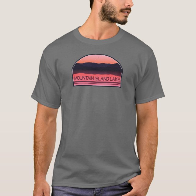 Mountain Island Lake North Carolina Red Sunrise T-Shirt (Front)