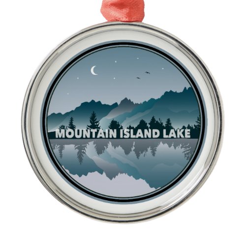 Mountain Island Lake North Carolina Reflection Metal Ornament