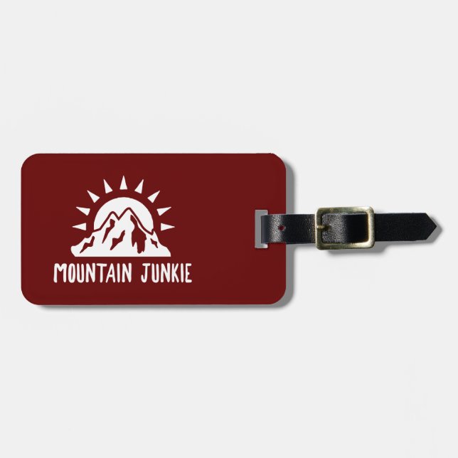 Mountain Junkie Luggage Tag (Front Horizontal)