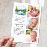 Mountain Lake 3 Photo Sympathy Funeral Thank You Card<br><div class="desc">Send thanks to your friends and family for their support during your time of loss with this funeral thank you note.</div>