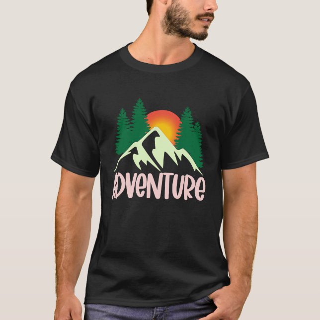 Mountain & Lake Adventurer Forest explorer T-Shirt (Front)