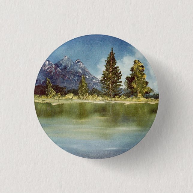 Mountain Lake Button (Front)