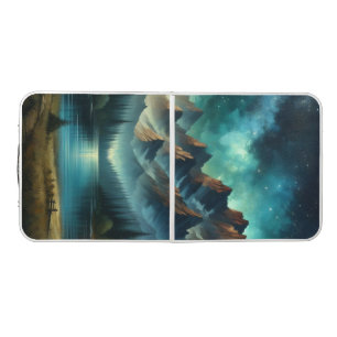 Mountain Lake/cabin under the stars Beer Pong Table