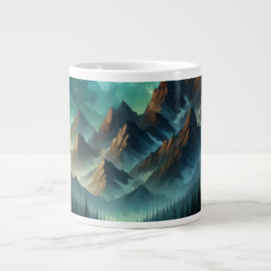 Mountain Lake/cabin under the stars Giant Coffee Mug