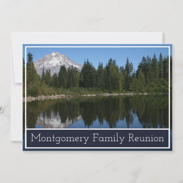 Mountain Lake Family Reunion Invitation (Front)
