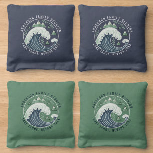 Mountain Lake Family Reunion Round Motif ID1317 Cornhole Bags