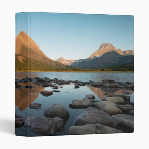 Mountain Lake  Glacier National Park 3 Ring Binder