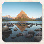 Mountain Lake | Glacier National Park Square Paper Coaster<br><div class="desc">This photo features Glacier National Park in Montana.</div>