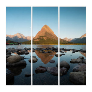 Mountain Lake Glacier National Park Triptych