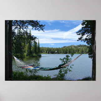 Mountain Lake, Hammock Poster