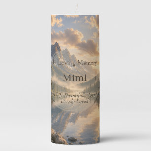 Mountain Lake In Loving Memory Candle Custom