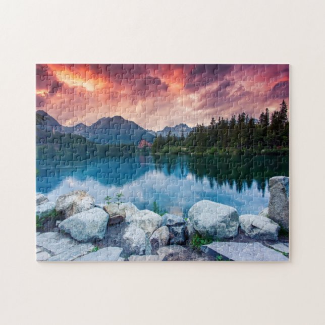 Mountain lake in National Park High Tatra 2 Jigsaw Puzzle (Horizontal)